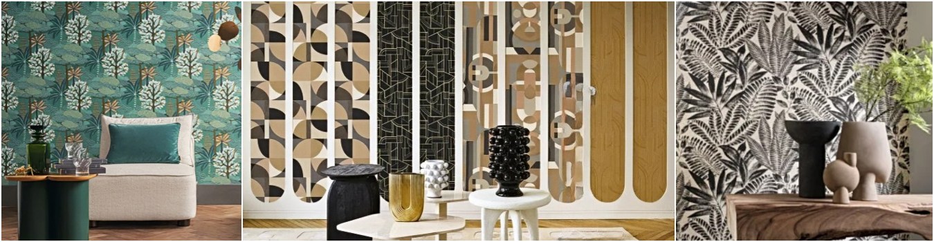 Casamance WallpapersIvoryT-fabric and wallpaper