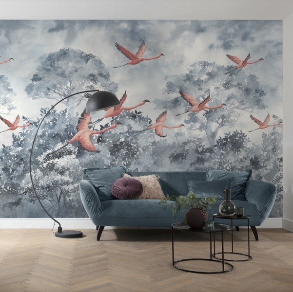 Flamingos Mural