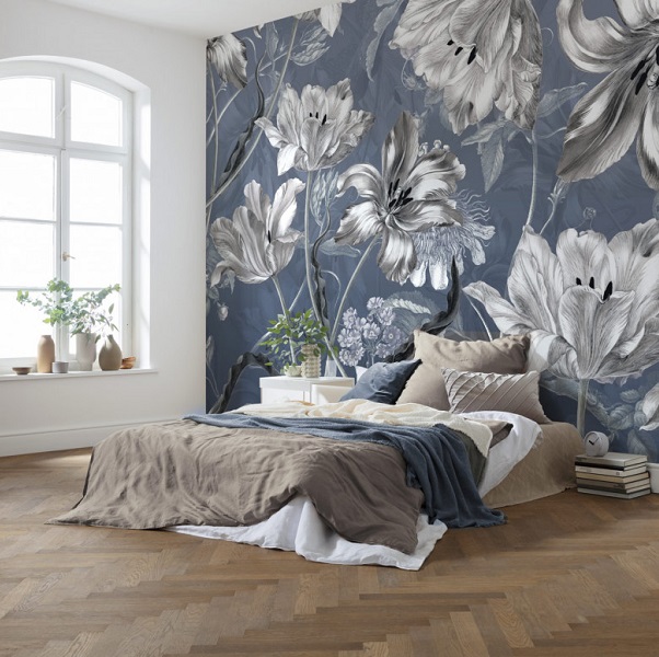 Designer Wall Murals :: Wall Murals Imagine :: Merian Blue Mural ...