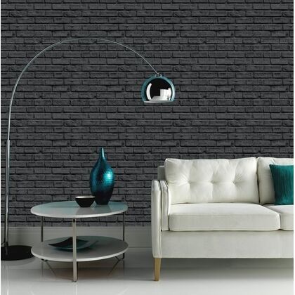 Black Brick Wallpaper - S
