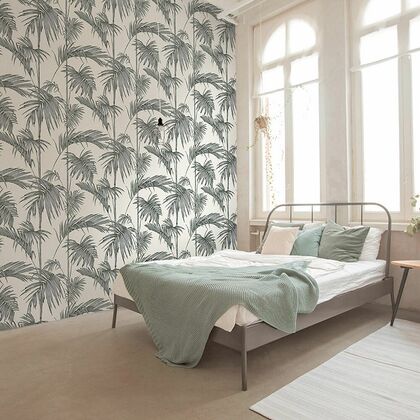 Palm Grey Wallpaper - S