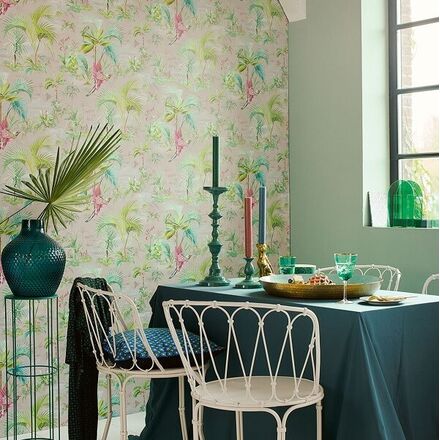 Palm Scene Wallpaper - 6 Colours